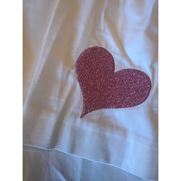 Disney The Dress Shop White Halter Romper Unicorn & Glitter Heart Embroidery M - Picture 2 of 6